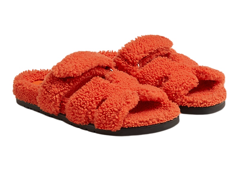 Hermes Chypre Sandal Orange Woolskin (Women's)