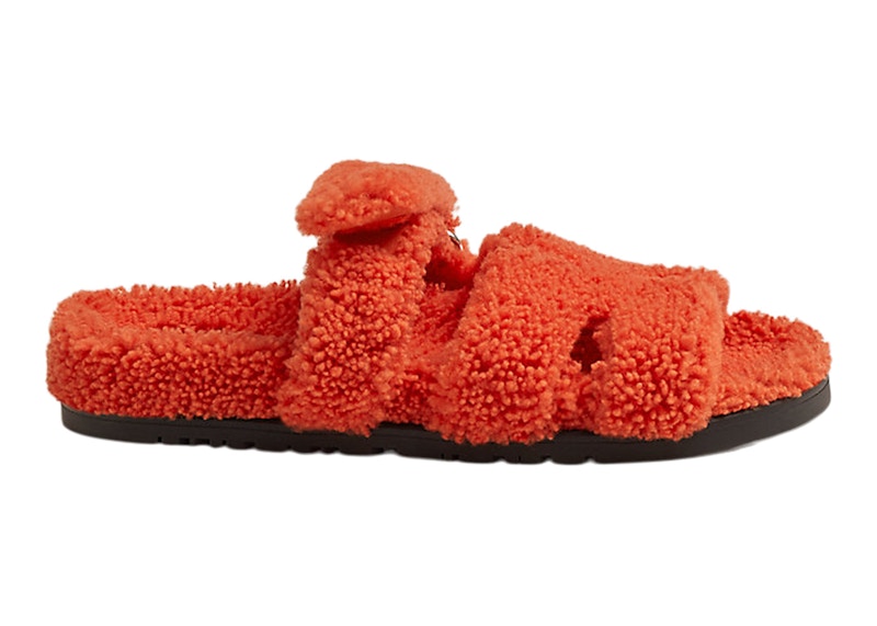 Hermes Chypre Sandal Orange Woolskin (Women's)