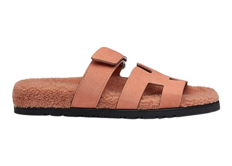 Hermes Chypre Sandal Rose Aube Suede Wookskin (Women's)