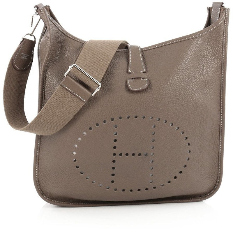 Hermes Evelyne III Taurillon Clemence GM Etoupe