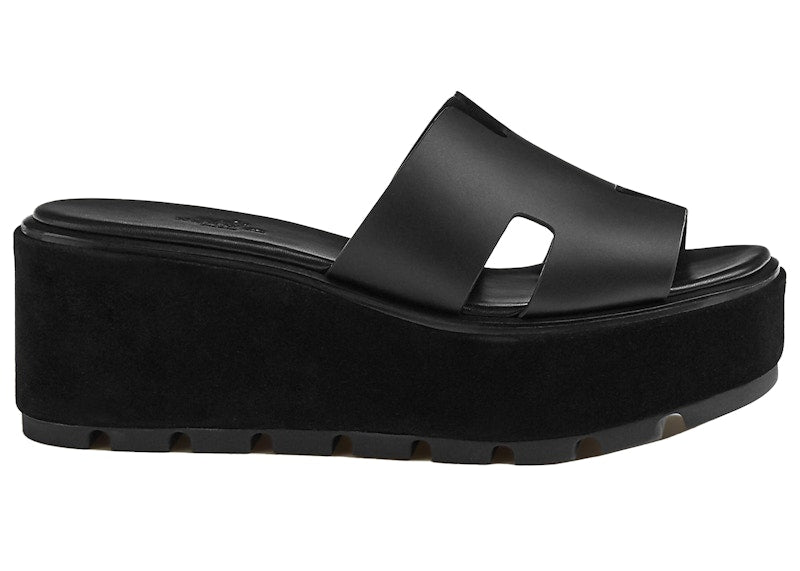 Hermes Eze 30 Sandal Noir Leather