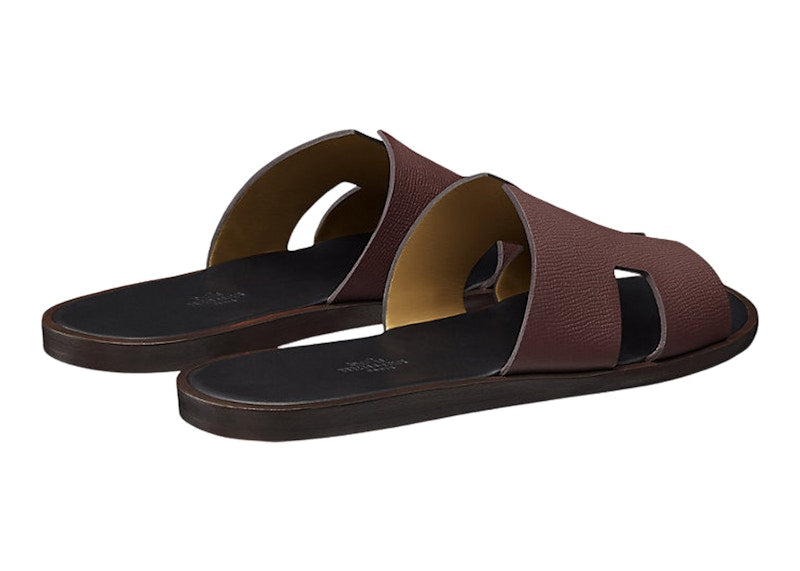 Hermes Izmir Sandal Bordeaux Nior Epsom Leather