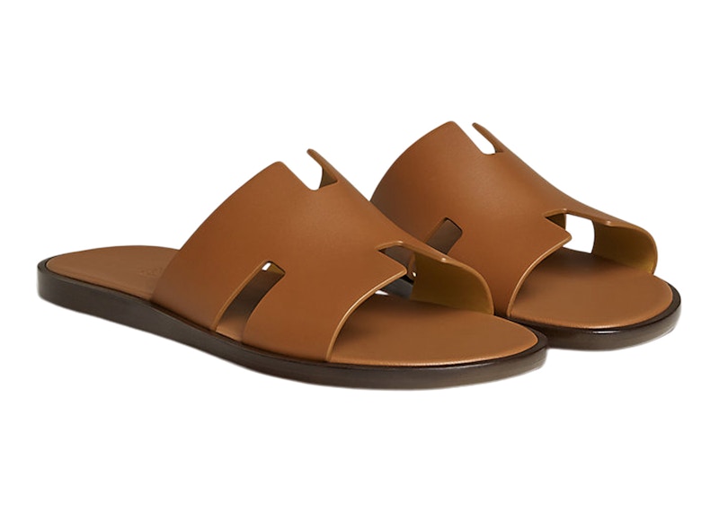 Hermes Izmir Sandal Gold Smooth Calfskin Leather