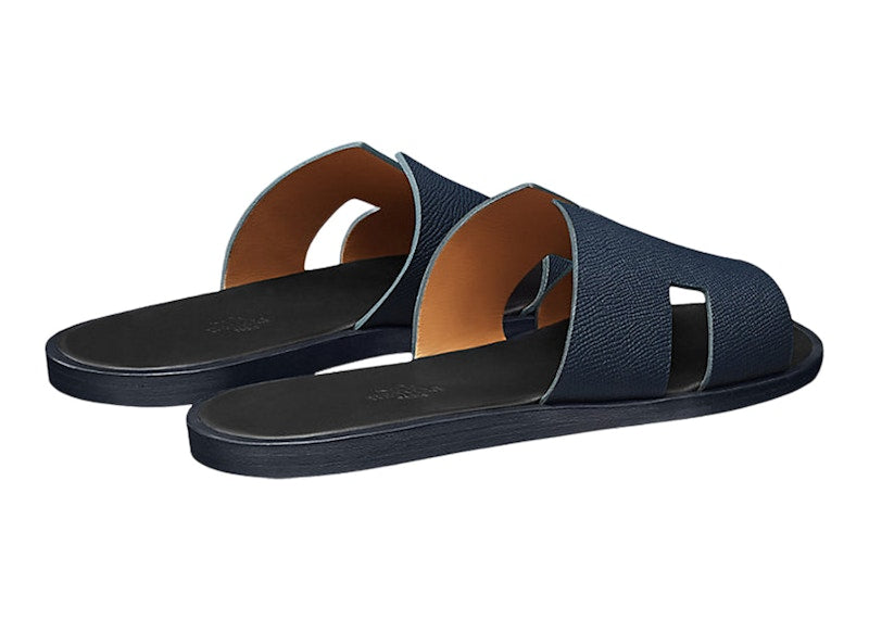 Hermes Izmir Sandal Marine Epsom Leather