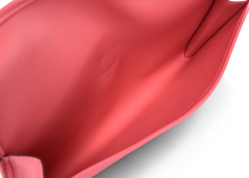 Hermes Jige Elan Clutch Evercolor 29 Rose Azalee