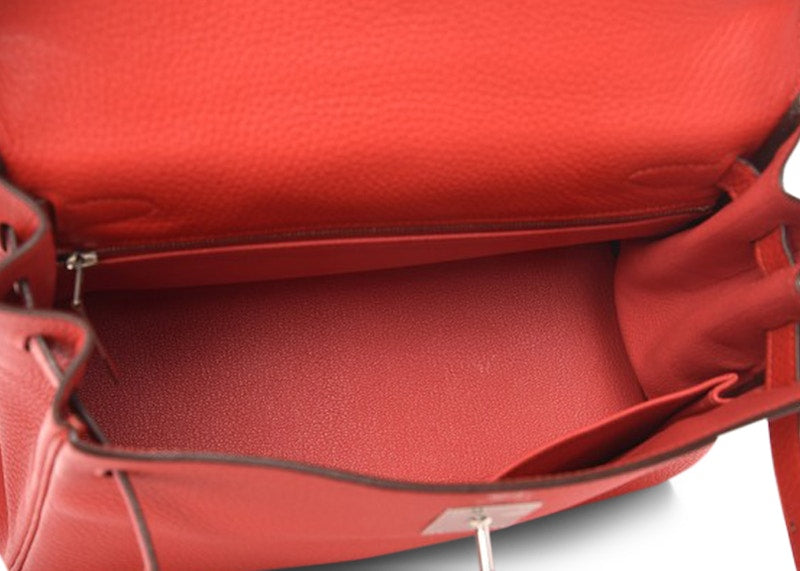 Hermes Kelly Retourne Clemence 28 Rouge Tomate