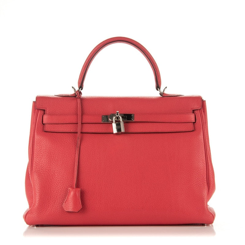 Hermes Kelly Retourne Clemence 35 Rose Jaipur