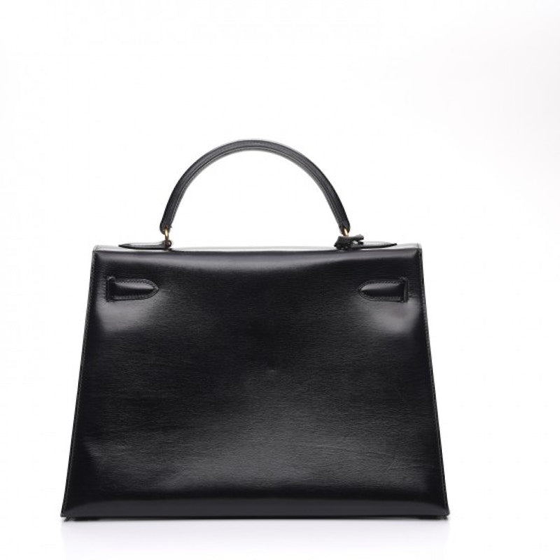 Hermes Kelly Sellier Box Calf 32 Noir
