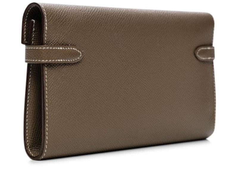 Hermes Kelly Classic Wallet Epsom Etoupe