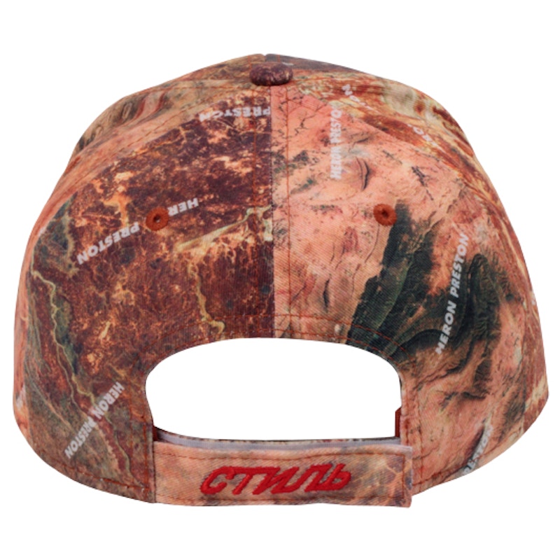 Heron Preston Australian Outback Print Hat Orange/Multicolor