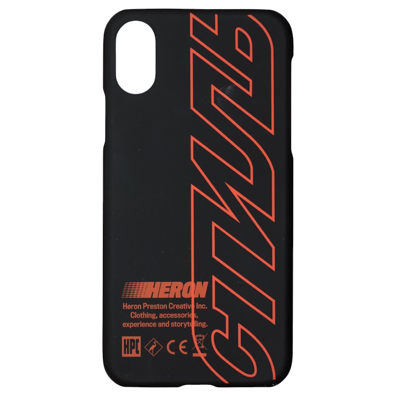 Heron Preston CTNMB Logo iPhone X Case (SS19) Black/Red