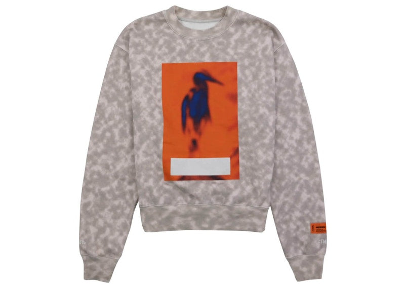 Heron Preston Censored Heron Crewneck Beige Orange Multi