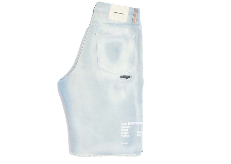 Heron Preston Code 8000 Hammer Shorts Medium Grey/White
