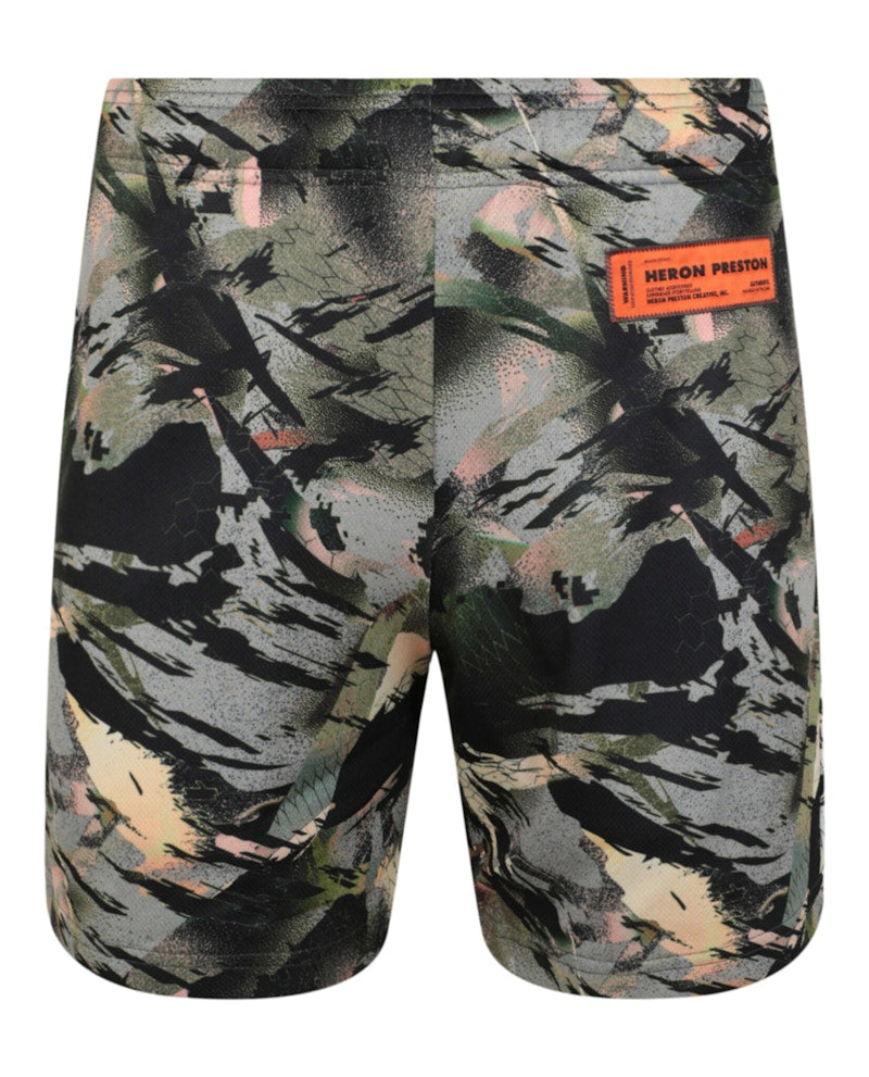 Heron Preston Dry Fit Camouflage Shorts Green
