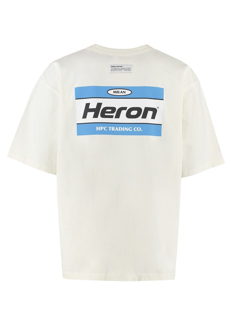 Heron Preston HP Eagle Trading T-Shirt Cream/Orange/Light Blue
