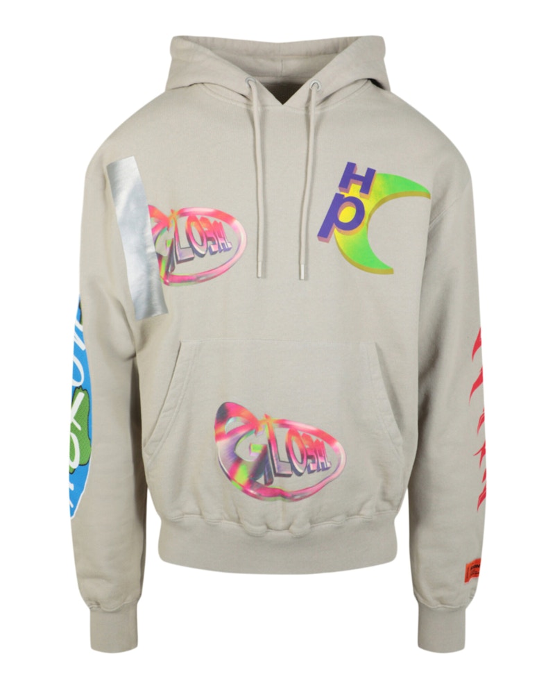 Heron Preston HP Global Collage Hoodie Grey