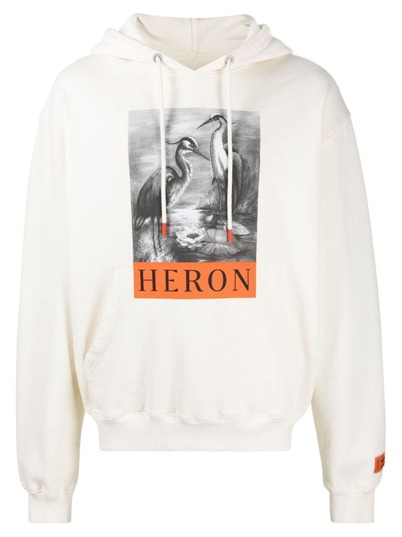 Heron Preston Herons Sketch Hoodie White/Black/Orange