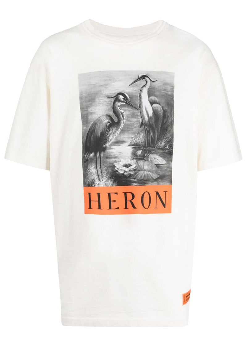 Heron Preston Herons Sketch Oversized T-Shirt White/Black/Orange