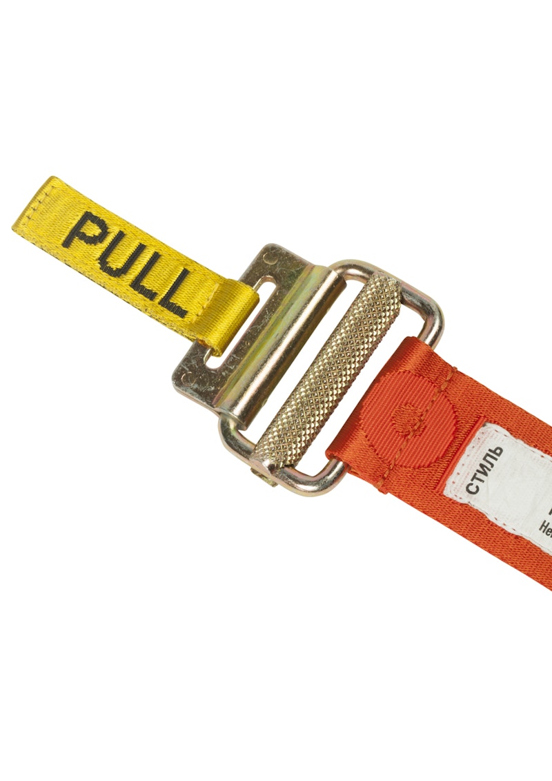 Heron Preston Jacquard Tape Belt (SS19) Dark Orange