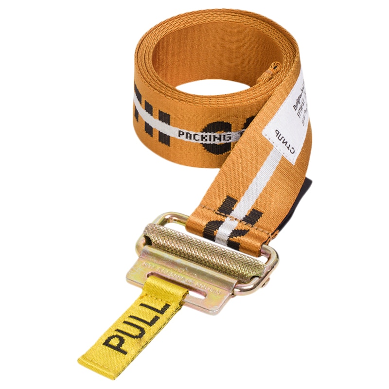 Heron Preston Jacquard Tape Belt (SS19) Orange/Black