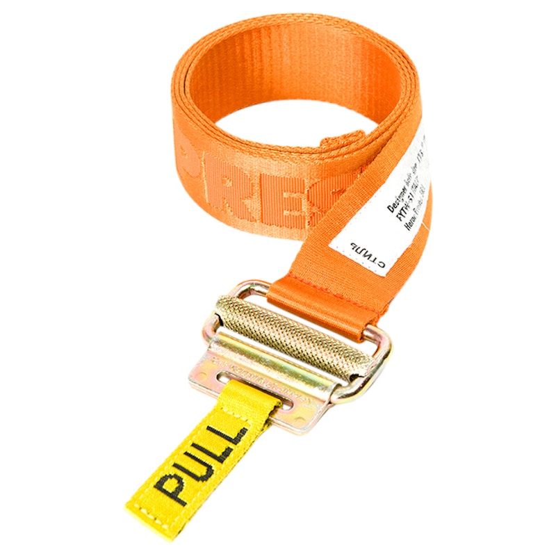 Heron Preston Jacquard Tape Belt (SS19) Orange/Orange