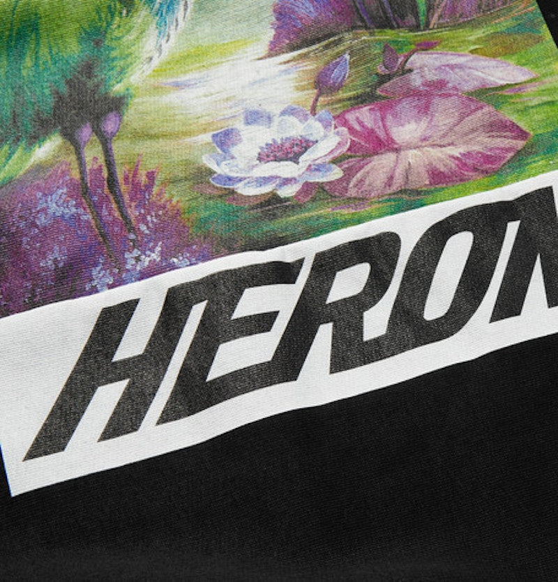 Heron Preston John James Audubon Heron Graphic Hoodie Black/Multicolor