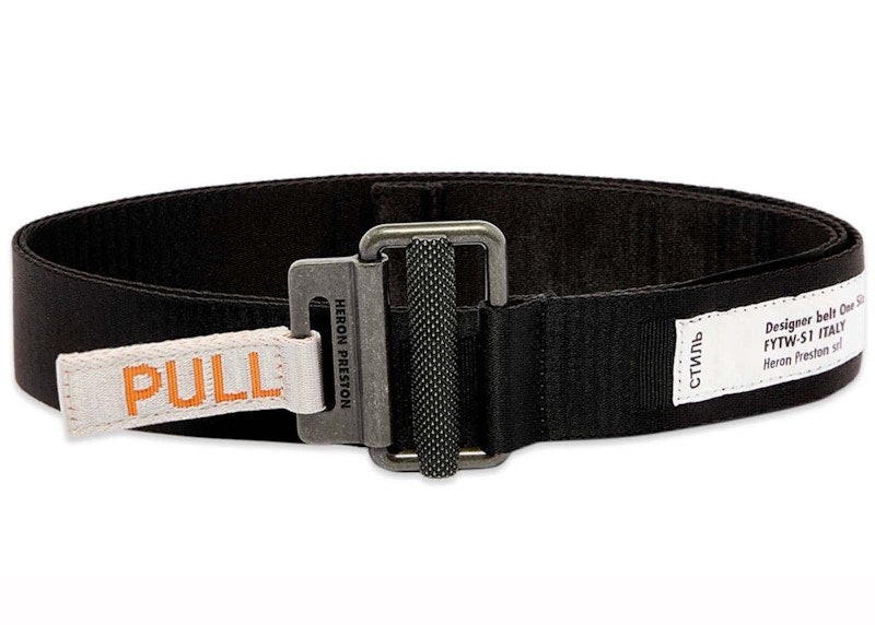Heron Preston KK Tape Belt Black/Medium Gray