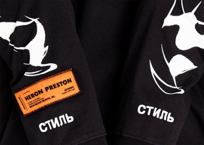 Heron Preston Mockneck Logo Detail L/S T-Shirt Black