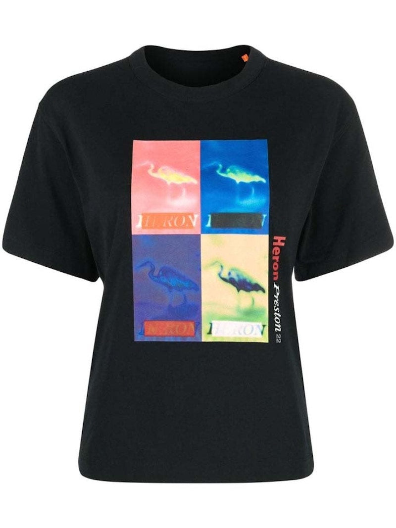 Heron Preston Multi Heron Censored SS Womens Tee Black/Multi