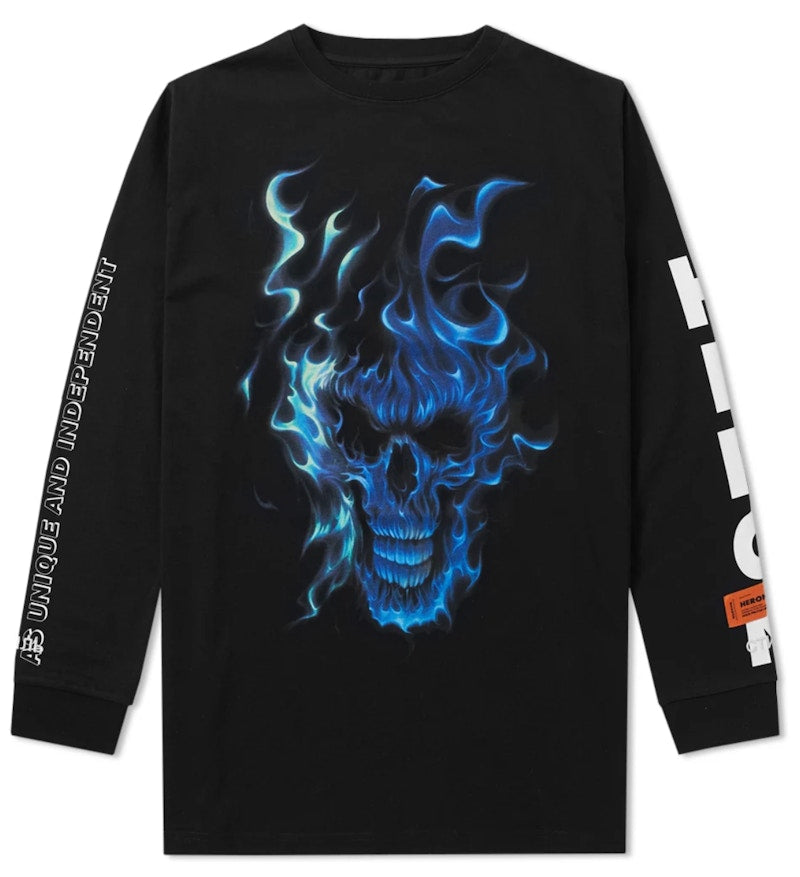 Heron Preston Skull Jersone L/S T-shirt Black