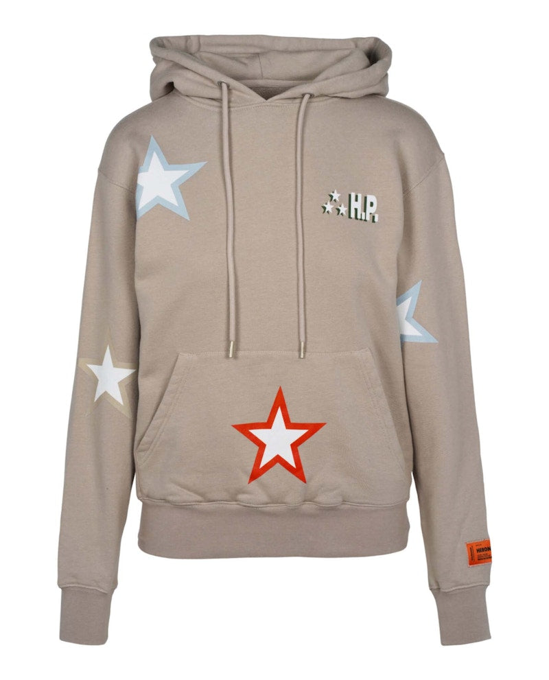 Heron Preston Star Print Hoodie Grey