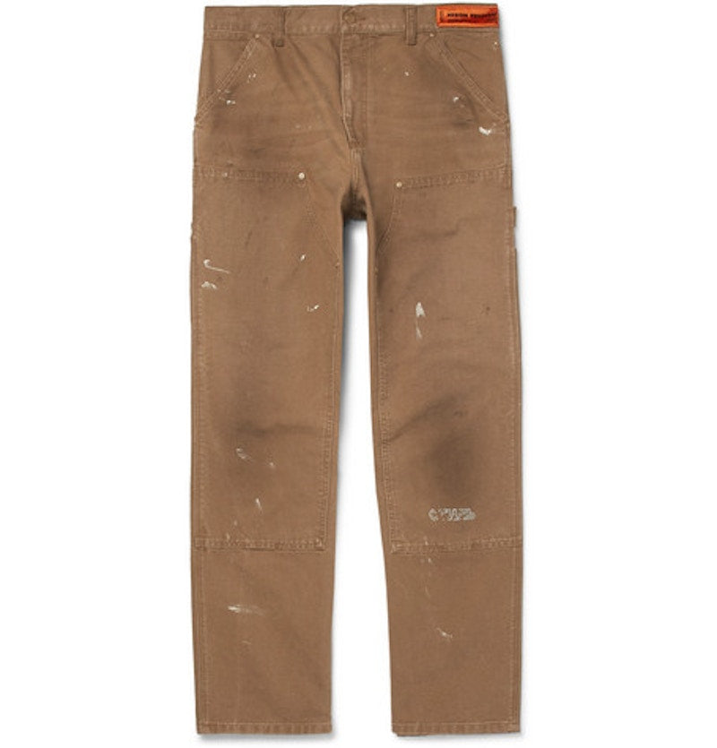 Heron Preston x Carhartt Canvas Work Pants Tan