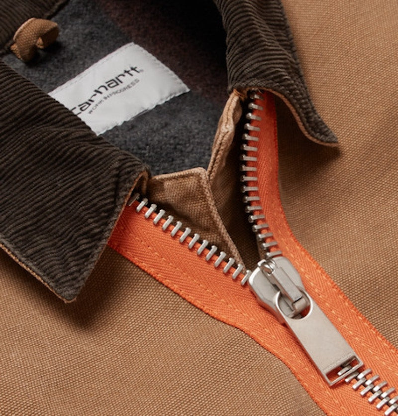 Heron Preston x Carhartt Oversized Corduroy Collar Canvas Work Jacket Tan