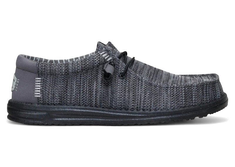 Hey Dude Wally Stretch Sox Granite Grey Black