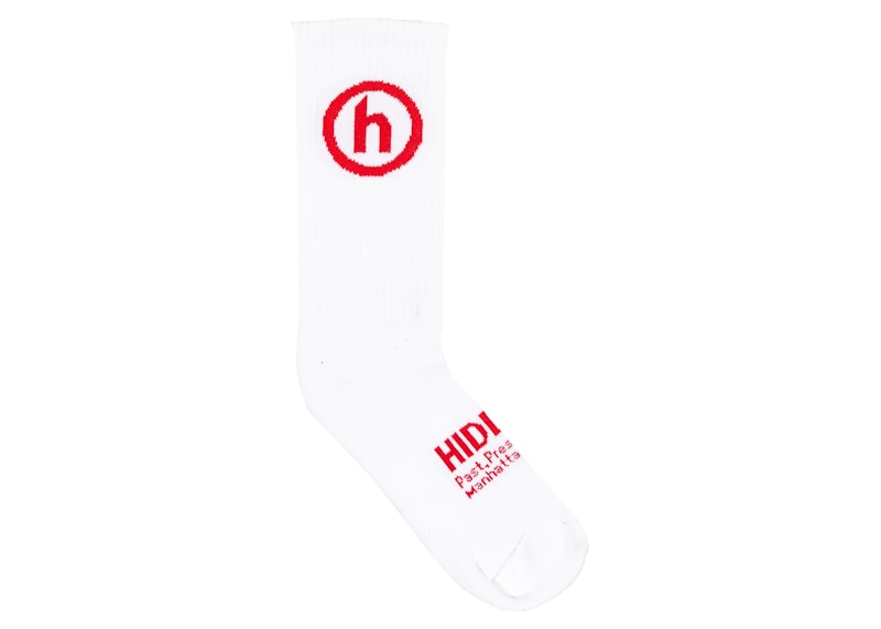 Hidden NY Logo Socks White/Red