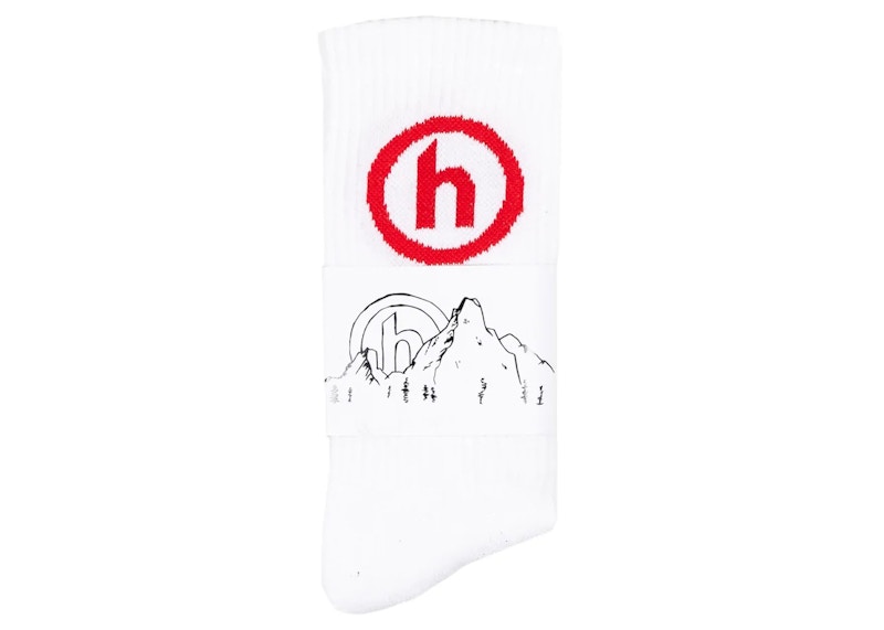 Hidden NY Logo Socks White/Red
