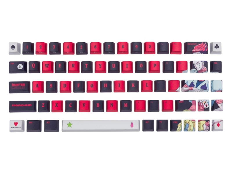 Higround x HxH Hisoka Keycap Set Red/Black