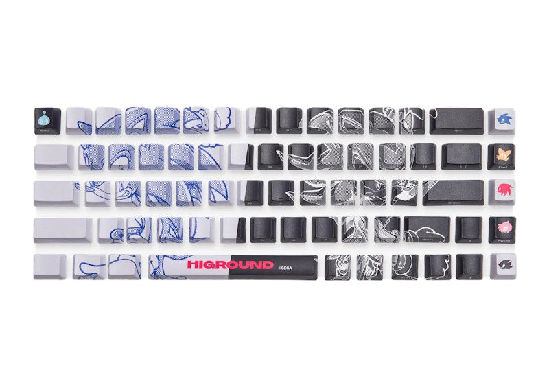 Higround x Sonic the Hedgehog Adventure Keycap Set Gray/Black