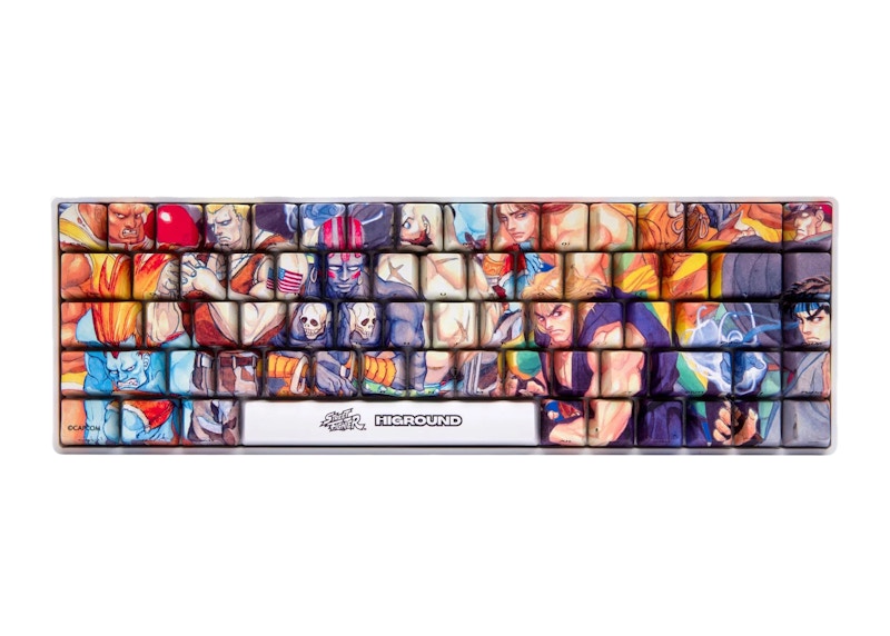 Higround x Street Fighter Mashup Basecamp 65 Keyboard White/Blue