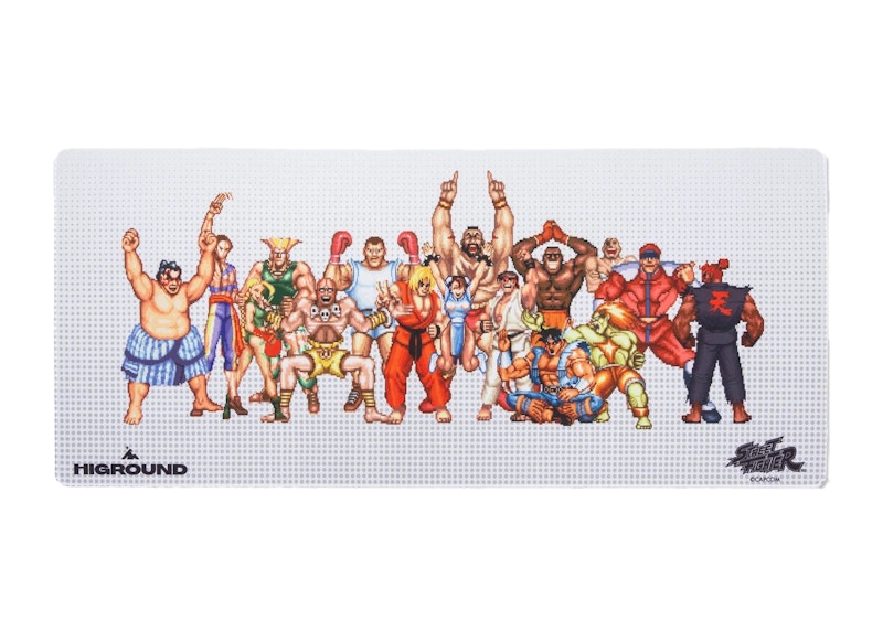 Higround x Street Fighter Victory Pose Mousepad White/Red