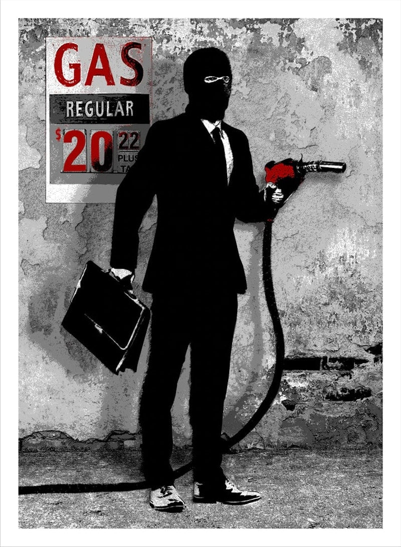 Hijack Fuel-Ish Spending Print (Signed, Edition of 25) Red