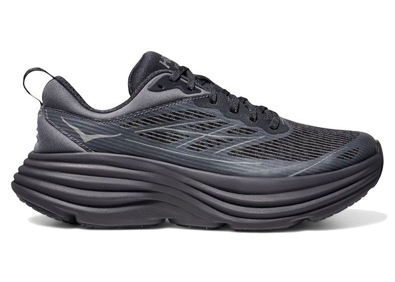 Hoka One One Bondi 8 Caged Charcoal Grey Grey Skies