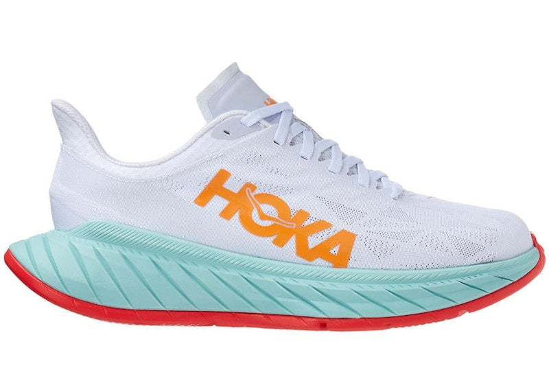 Hoka One One Carbon X 2 White Blazing Orange (Women's)