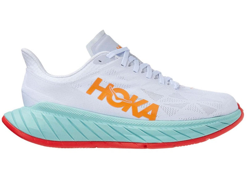 Hoka One One Carbon X 2 White Blazing Orange
