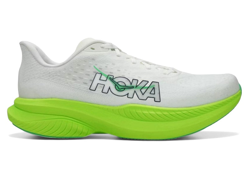 Hoka One One Mach 6 White Neon Lime
