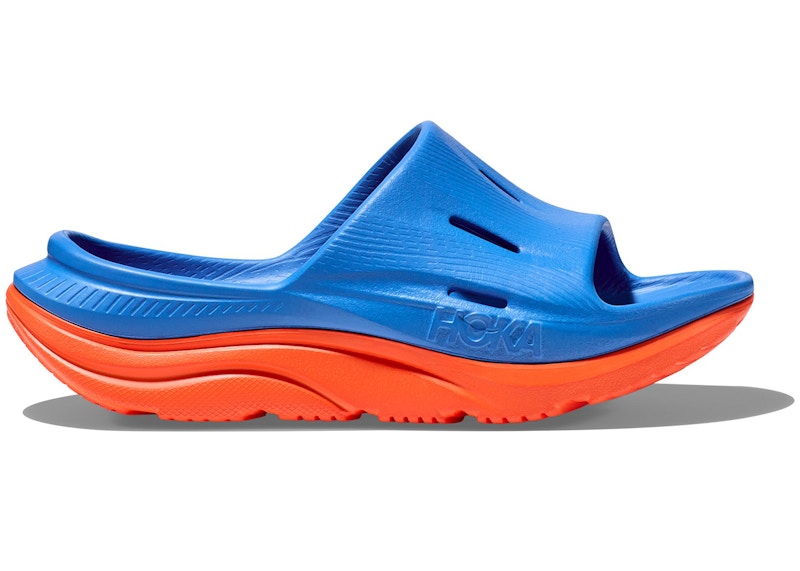 Hoka One One Ora Recovery Slide 3 Coastal Sky Vibrant Orange (GS)