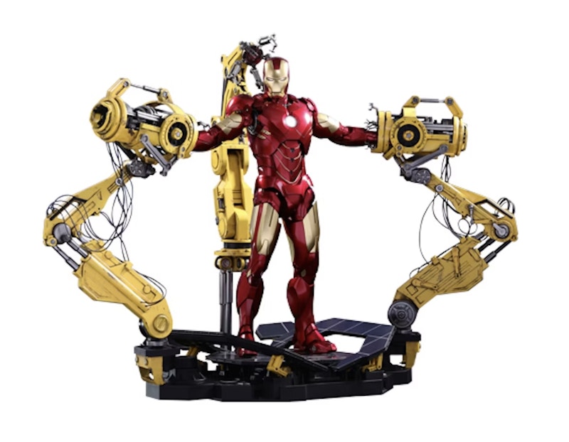 Hot Toys Iron Man Mark IV with Suit-Up Gantry Collectible Set 1/6th Scale Diecast Movie Masterpiece Series Action Figure MMS462D22