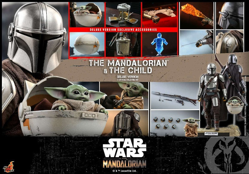Hot Toys Star Wars The Mandalorian The Mandalorian with The Child Deluxe Version Collectible Figure