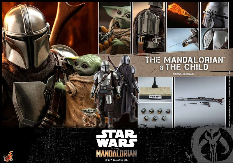 Hot Toys Star Wars The Mandalorian The Mandalorian with The Child Regular Version Collectible Figure