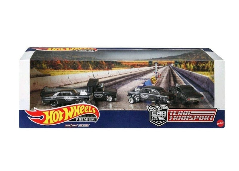 Hot Wheels 2020 Premium Team Transport Black Hole Gasser Set